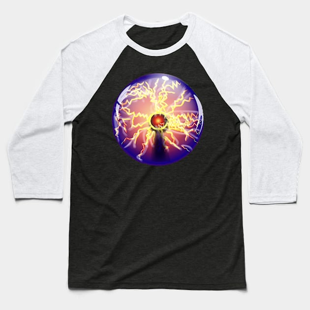 Sphere of Tesla Baseball T-Shirt by PolinaPo